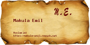 Makula Emil névjegykártya