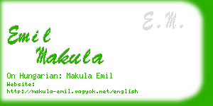 emil makula business card